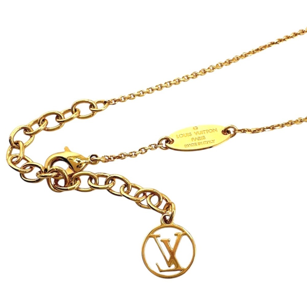 Louis Vuitton Necklace LVME M GP Gold LV - Picture 9 of 11